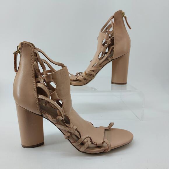 Aldo Astodia Rugby Tan women's Strappy Block Heels Sandals Size 8 B - Picture 10 of 16